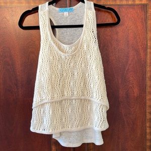 Aina be crocheted top. Size small. color cream